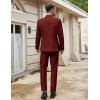 imageCOOFANDY Men Suits Classic Fit 2 Piece Suit Set One Button Casual Blazer Wedding Bussiness Suit SeparatesRed