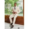 imageCOOFANDY Mens 3 Piece Linen Suits Casual Lightweight Blazer Jackets Vest Pants Set for Wedding Business PromBeige