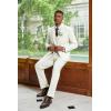 imageCOOFANDY Mens 3 Piece Linen Suits Casual Lightweight Blazer Jackets Vest Pants Set for Wedding Business PromWhite
