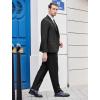 imageCOOFANDY Mens 3 Piece Wedding Suit Set One Button Slim Fit Jacket Blazer Vest Pants Set Groom Prom Tuxedo SuitsBlack