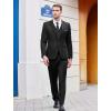 imageCOOFANDY Mens 3 Piece Wedding Suit Set One Button Slim Fit Jacket Blazer Vest Pants Set Groom Prom Tuxedo SuitsBlack