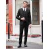 imageCOOFANDY Mens 3 Piece Wedding Suit Set One Button Slim Fit Jacket Blazer Vest Pants Set Groom Prom Tuxedo SuitsBlack