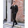 imageCOOFANDY Mens 3 Piece Wedding Suit Set One Button Slim Fit Jacket Blazer Vest Pants Set Groom Prom Tuxedo SuitsBlack