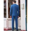 imageCOOFANDY Mens 3 Piece Wedding Suit Set One Button Slim Fit Jacket Blazer Vest Pants Set Groom Prom Tuxedo SuitsBlue