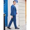 imageCOOFANDY Mens 3 Piece Wedding Suit Set One Button Slim Fit Jacket Blazer Vest Pants Set Groom Prom Tuxedo SuitsBlue