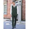imageCOOFANDY Mens 3 Piece Wedding Suit Set One Button Slim Fit Jacket Blazer Vest Pants Set Groom Prom Tuxedo SuitsDark Green