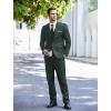 imageCOOFANDY Mens 3 Piece Wedding Suit Set One Button Slim Fit Jacket Blazer Vest Pants Set Groom Prom Tuxedo SuitsDark Green
