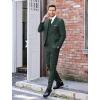 imageCOOFANDY Mens 3 Piece Wedding Suit Set One Button Slim Fit Jacket Blazer Vest Pants Set Groom Prom Tuxedo SuitsDark Green