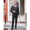 imageCOOFANDY Mens 3 Piece Wedding Suit Set One Button Slim Fit Jacket Blazer Vest Pants Set Groom Prom Tuxedo SuitsDark Grey
