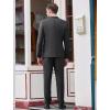 imageCOOFANDY Mens 3 Piece Wedding Suit Set One Button Slim Fit Jacket Blazer Vest Pants Set Groom Prom Tuxedo SuitsDark Grey