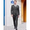 imageCOOFANDY Mens 3 Piece Wedding Suit Set One Button Slim Fit Jacket Blazer Vest Pants Set Groom Prom Tuxedo SuitsDark Grey