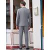 imageCOOFANDY Mens 3 Piece Wedding Suit Set One Button Slim Fit Jacket Blazer Vest Pants Set Groom Prom Tuxedo SuitsGrey