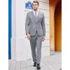 imageCOOFANDY Mens 3 Piece Wedding Suit Set One Button Slim Fit Jacket Blazer Vest Pants Set Groom Prom Tuxedo SuitsGrey