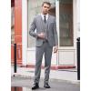 imageCOOFANDY Mens 3 Piece Wedding Suit Set One Button Slim Fit Jacket Blazer Vest Pants Set Groom Prom Tuxedo SuitsGrey