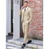 imageCOOFANDY Mens 3 Piece Wedding Suit Set One Button Slim Fit Jacket Blazer Vest Pants Set Groom Prom Tuxedo SuitsKhaki