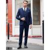 imageCOOFANDY Mens 3 Piece Wedding Suit Set One Button Slim Fit Jacket Blazer Vest Pants Set Groom Prom Tuxedo SuitsNavy Blue