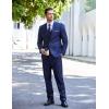 imageCOOFANDY Mens 3 Piece Wedding Suit Set One Button Slim Fit Jacket Blazer Vest Pants Set Groom Prom Tuxedo SuitsNavy Blue