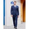 imageCOOFANDY Mens 3 Piece Wedding Suit Set One Button Slim Fit Jacket Blazer Vest Pants Set Groom Prom Tuxedo SuitsNavy Blue