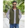 imageCOOFANDY Mens Softshell Vests Outerwear Lightweight Golf Vest Windproof Sleeveless Jacket for Travel Hiking RunningArmy Green