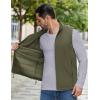 imageCOOFANDY Mens Softshell Vests Outerwear Lightweight Golf Vest Windproof Sleeveless Jacket for Travel Hiking RunningArmy Green