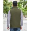 imageCOOFANDY Mens Softshell Vests Outerwear Lightweight Golf Vest Windproof Sleeveless Jacket for Travel Hiking RunningArmy Green