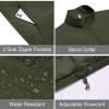 imageCOOFANDY Mens Softshell Vests Outerwear Lightweight Golf Vest Windproof Sleeveless Jacket for Travel Hiking RunningArmy Green