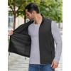 imageCOOFANDY Mens Softshell Vests Outerwear Lightweight Golf Vest Windproof Sleeveless Jacket for Travel Hiking RunningBlack