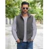 imageCOOFANDY Mens Softshell Vests Outerwear Lightweight Golf Vest Windproof Sleeveless Jacket for Travel Hiking RunningDark Grey