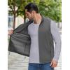 imageCOOFANDY Mens Softshell Vests Outerwear Lightweight Golf Vest Windproof Sleeveless Jacket for Travel Hiking RunningDark Grey