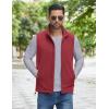 imageCOOFANDY Mens Softshell Vests Outerwear Lightweight Golf Vest Windproof Sleeveless Jacket for Travel Hiking RunningWine Red