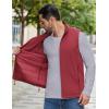 imageCOOFANDY Mens Softshell Vests Outerwear Lightweight Golf Vest Windproof Sleeveless Jacket for Travel Hiking RunningWine Red