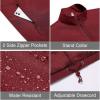 imageCOOFANDY Mens Softshell Vests Outerwear Lightweight Golf Vest Windproof Sleeveless Jacket for Travel Hiking RunningWine Red