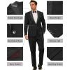 imageCOOFANDY Mens Wedding Suits 2 Piece Tuxedo Jacket One Button Peak Lapel Suit Jacket Dress Pants for DinnerPromPartyBlack