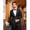 imageCOOFANDY Mens Wedding Suits 2 Piece Tuxedo Jacket One Button Peak Lapel Suit Jacket Dress Pants for DinnerPromPartyBlack