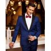 imageCOOFANDY Mens Wedding Suits 2 Piece Tuxedo Jacket One Button Peak Lapel Suit Jacket Dress Pants for DinnerPromPartyBlue