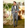 imageCOOFANDY Mens Wedding Suits 2 Piece Tuxedo Jacket One Button Peak Lapel Suit Jacket Dress Pants for DinnerPromPartyGrey