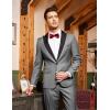 imageCOOFANDY Mens Wedding Suits 2 Piece Tuxedo Jacket One Button Peak Lapel Suit Jacket Dress Pants for DinnerPromPartyGrey
