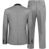 imageCOOFANDY Mens Wedding Suits 2 Piece Tuxedo Jacket One Button Peak Lapel Suit Jacket Dress Pants for DinnerPromPartyGrey