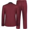 imageCOOFANDY Mens Wedding Suits 2 Piece Tuxedo Jacket One Button Peak Lapel Suit Jacket Dress Pants for DinnerPromPartyWine Red