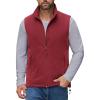 imageCOOFANDY Mens Softshell Vests Outerwear Lightweight Golf Vest Windproof Sleeveless Jacket for Travel Hiking RunningWine Red