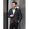 imageCOOFANDY Men Tuxedo Jacket Slim Fit Blazer Suit Jacket Prom Dinner Party WeddingDark Grey