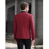 imageCOOFANDY Men Tuxedo Jacket Slim Fit Blazer Suit Jacket Prom Dinner Party WeddingDark Red