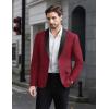 imageCOOFANDY Men Tuxedo Jacket Slim Fit Blazer Suit Jacket Prom Dinner Party WeddingDark Red