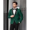 imageCOOFANDY Men Tuxedo Jacket Slim Fit Blazer Suit Jacket Prom Dinner Party WeddingGreen