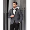 imageCOOFANDY Men Tuxedo Jacket Slim Fit Blazer Suit Jacket Prom Dinner Party WeddingGrey