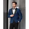 imageCOOFANDY Men Tuxedo Jacket Slim Fit Blazer Suit Jacket Prom Dinner Party WeddingNavy Blue