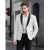 imageCOOFANDY Men Tuxedo Jacket Slim Fit Blazer Suit Jacket Prom Dinner Party WeddingWhite