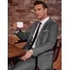 imageCOOFANDY Mens 2 Piece Wedding Suit Slim Fit Dress Suits 2 Button Blazer Jacket Pant for Business Dinner Party PromGrey