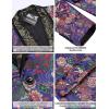 imageCOOFANDY Mens Floral Suit Jacket Shawl Lapel Slim Fit Stylish Blazer Dress Suit Prom Party Wedding BlazerLuxury Blue