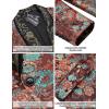 imageCOOFANDY Mens Floral Suit Jacket Shawl Lapel Slim Fit Stylish Blazer Dress Suit Prom Party Wedding BlazerLuxury Brown